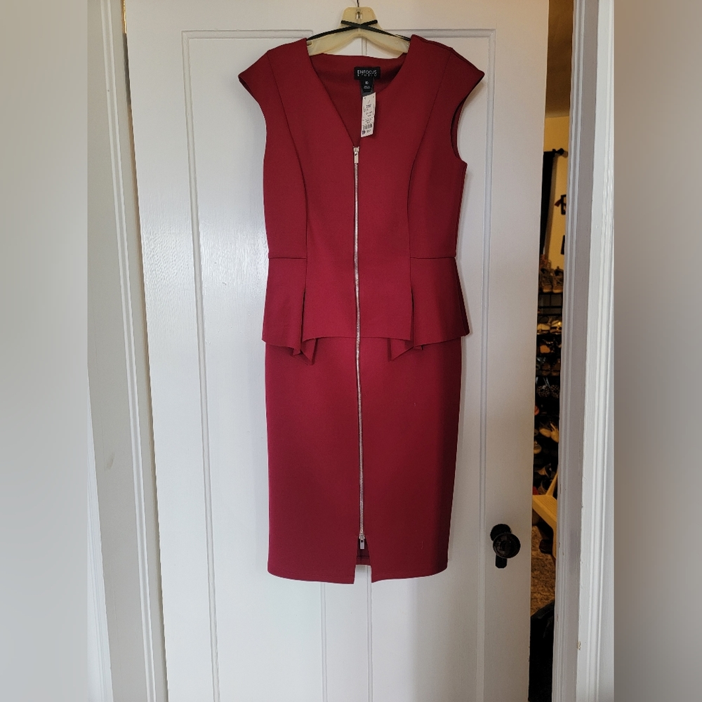 BNWTS Enfocus studio Burgandy  dress